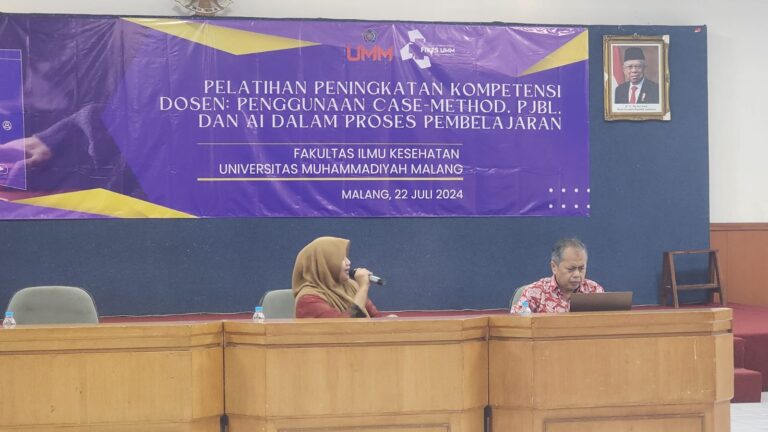 Pelatihan Peningkatan Kompetensi Dosen FIKES UMM Fokus pada Penggunaan Teknologi AI, PJBL, dan Metode Kasus