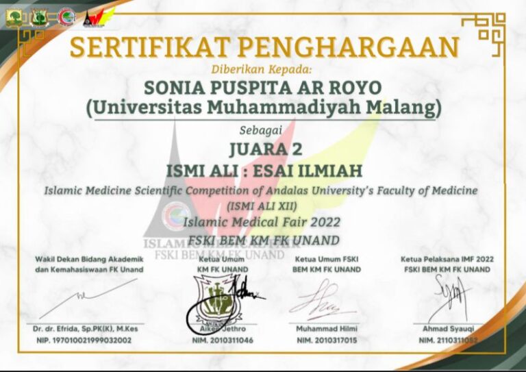 Terinspirasi Surat Al Baqarah, Mahasiswa S1 Keperawatan Menjadi Juara Nasional Lomba Essay Ilmiah