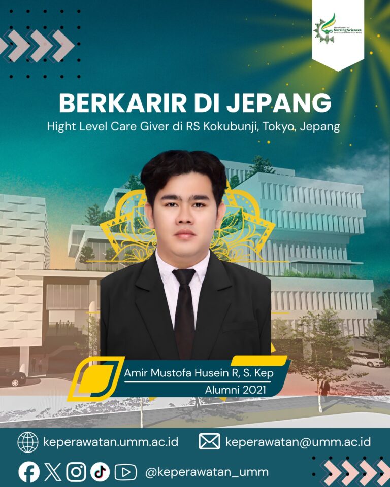 Amir Mustofa Husein R, S.Kep., alumni Keperawatan FIKES UMM tahun 2021,